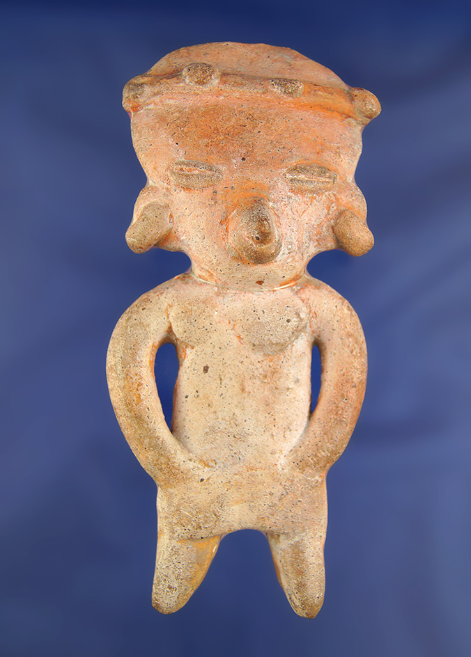 5 5/8" Tall Nayarit Pottery Figure in excellent condition.