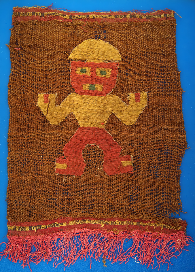 Nicely woven 12" x 9 1/2" Peruvian Textile.