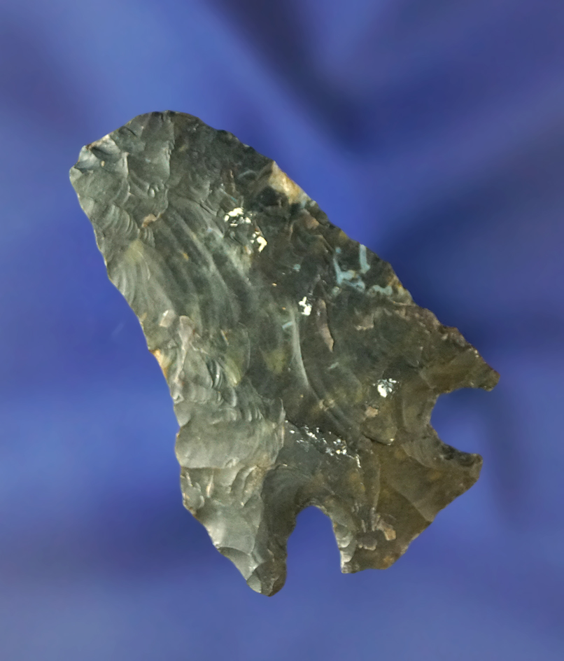 2" Hafted Shaft Scraper found in Richland Co., Ohio.  Ex. Gray, Hooks.