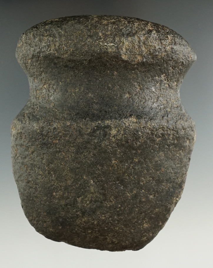 Well styled and heavily patinated 4" long full grooved Axe found in Indiana.