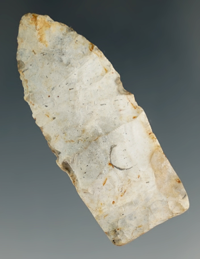 Well patinated 2" Plainview found in Platte Co., Missouri by E.A. Doolittle in 1919. Dickey COA.