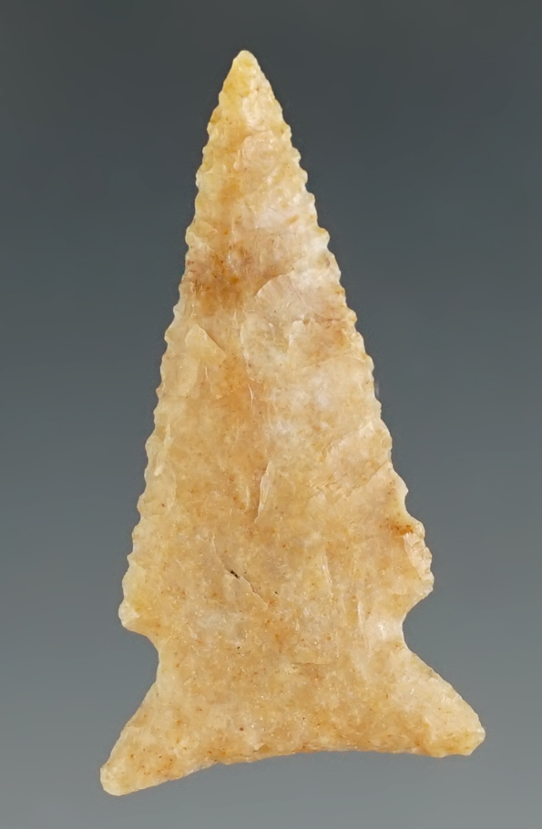 1 5/16" Cornernotch Dart Point found Colorado. Comes with a Bennett COA.