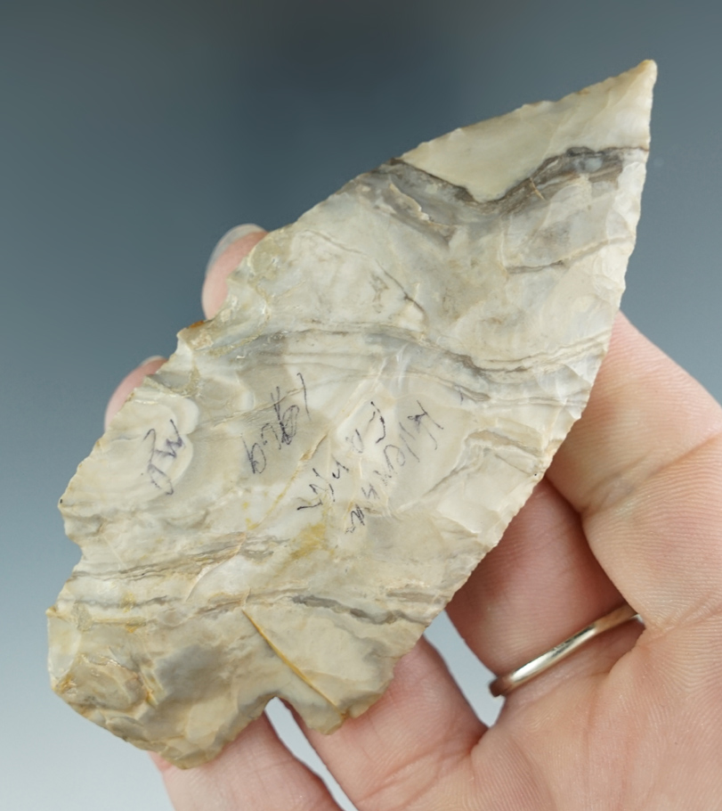 3 11/16" stemmed Knife made from beautiful material found in Missouri.