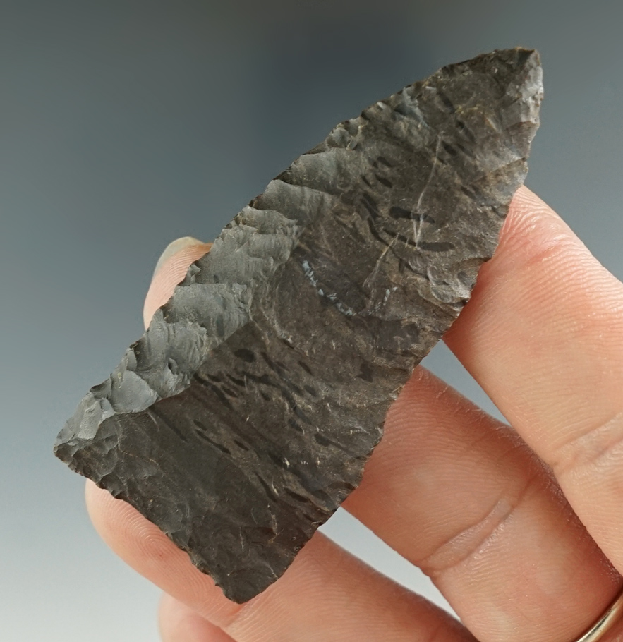 2 1/2" Paint Rock Valley found in Limestone Co., Alabama. Ex. Jerry Dickey. Stermer COA.