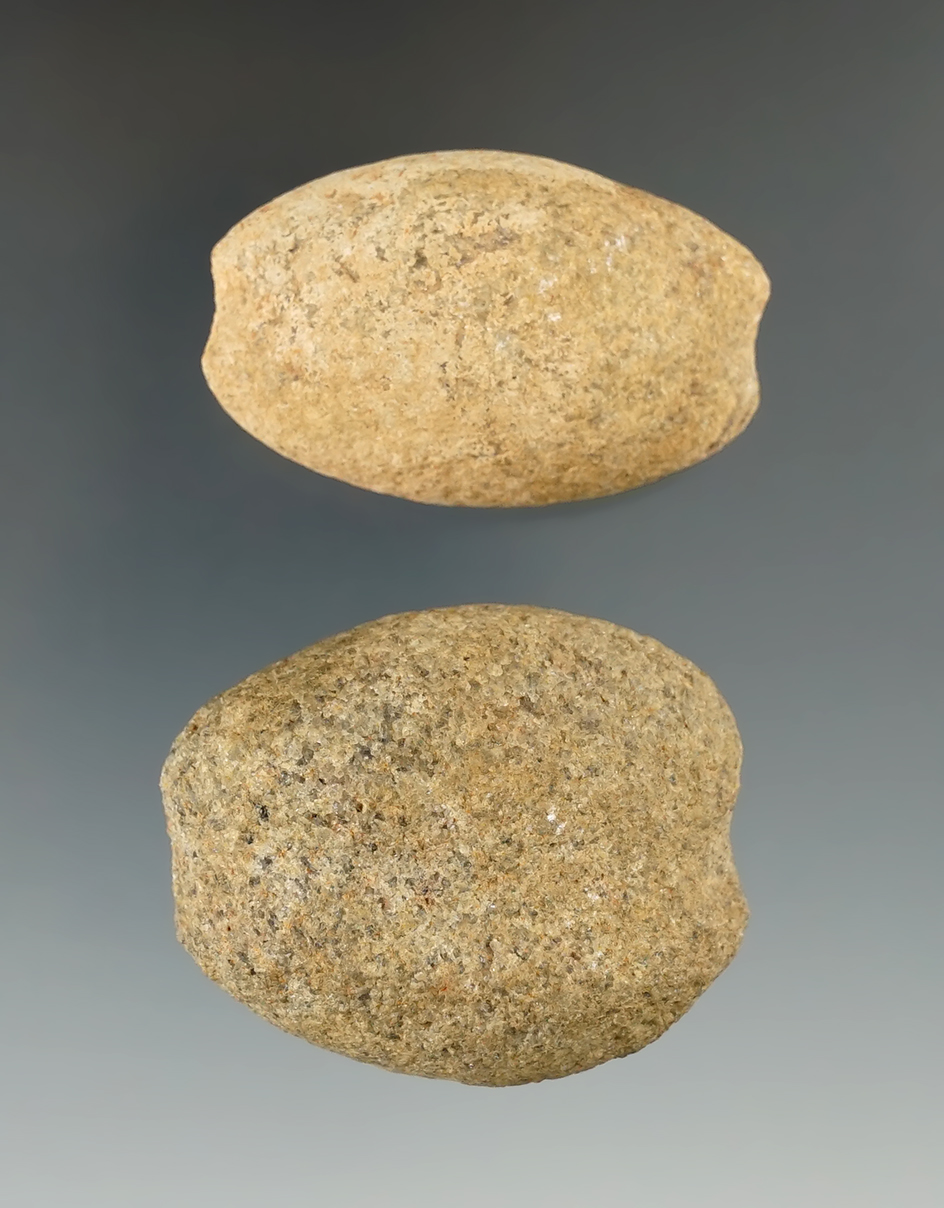 Pair of grooved Waco Sinkers found in Texas, largest is 1 7/8".