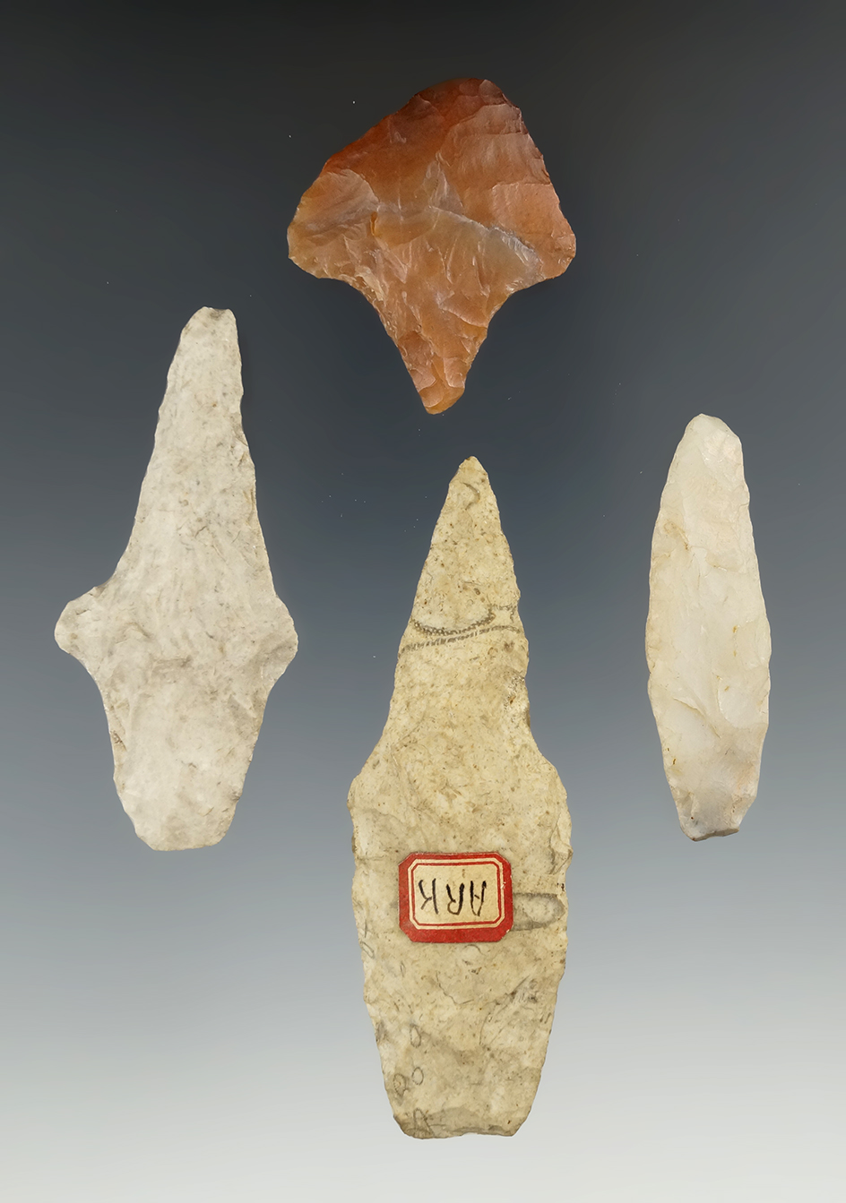 Set of four Drills found in Arkansas, largest is 3 1/8".