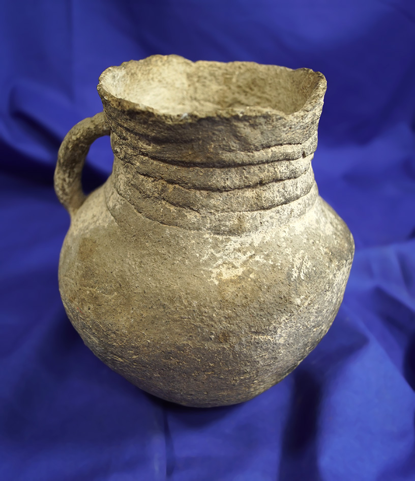 5 1/2" Tall Anasazi Handled Jar/Bottle found in Arizona.