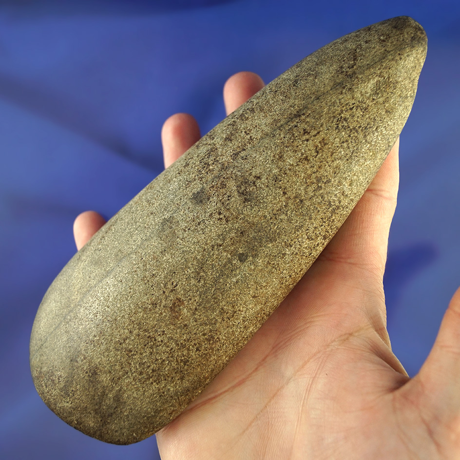 Excellent patina and highly polished surface on this 6 3/4" Adena Adze found in Richland Co.,  Ohio