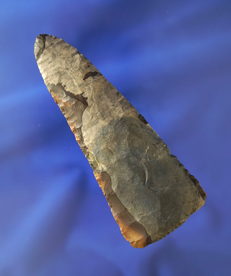 4 and 7/16" very thin chert Adze or Gouge found in Butler Co.,  Missouri - Motley COA.