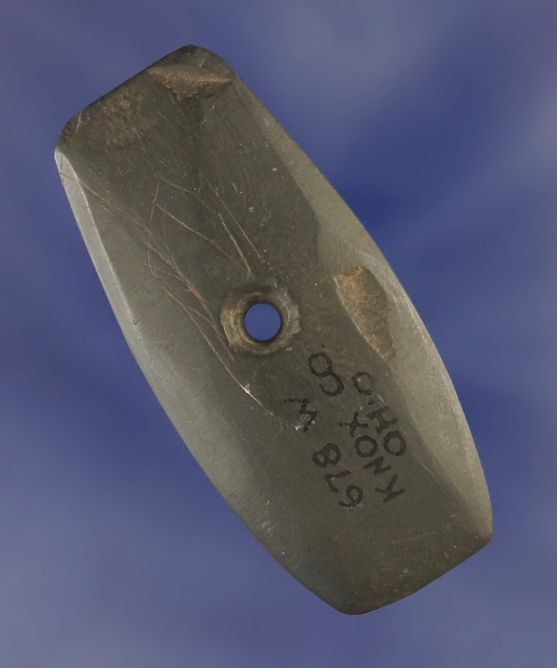 Unique! 2 1/4" center Drilled Hematite Pendant found in Knox Co.,  Ohio. Ex. Wehrle collection