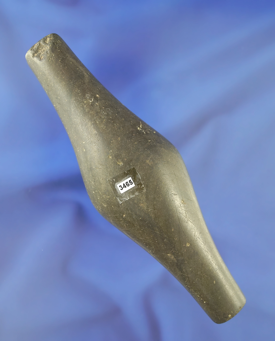 5 3/4" Adena Un-Drilled Expanded Center Gorget found in Clinton Co., Ohio. Elleman.