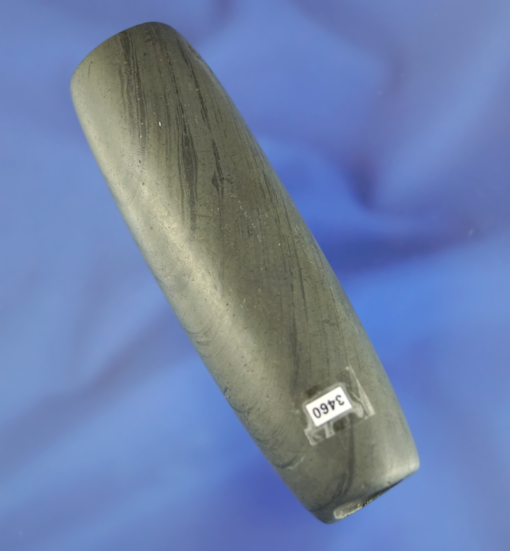 4" Tube Bannerstone found in Montgomery Co., Ohio. Ex. Norm Kley Collection.  Elleman.