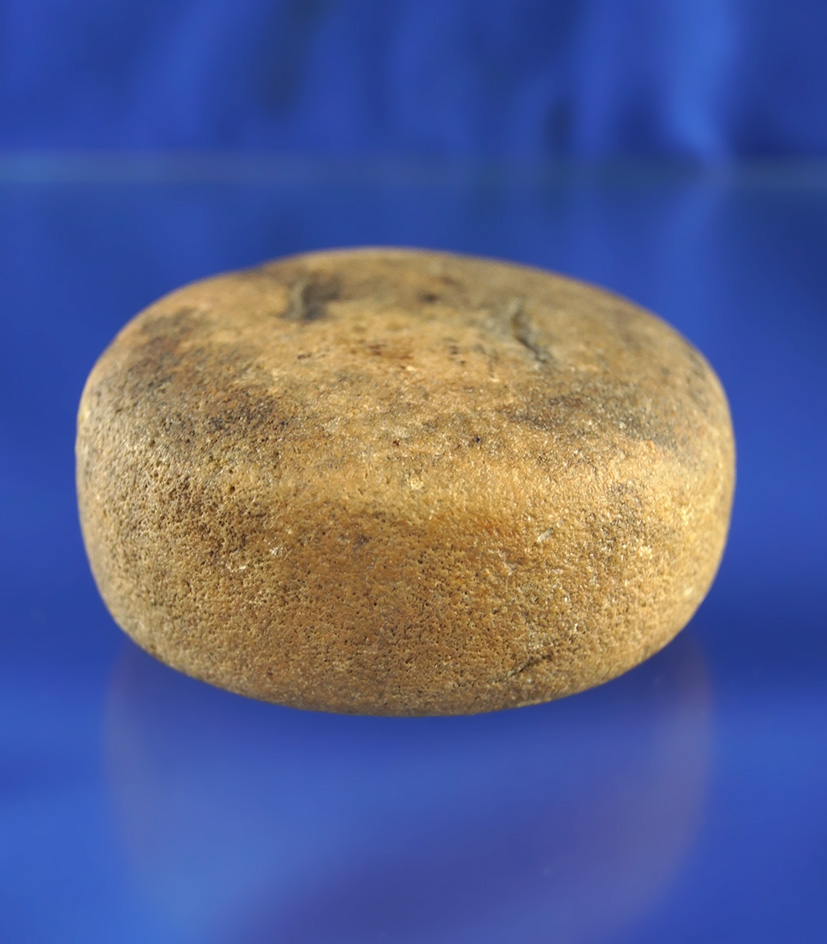 Classic style 2 3/4" dimpled Discoidal found in northern Kentucky.