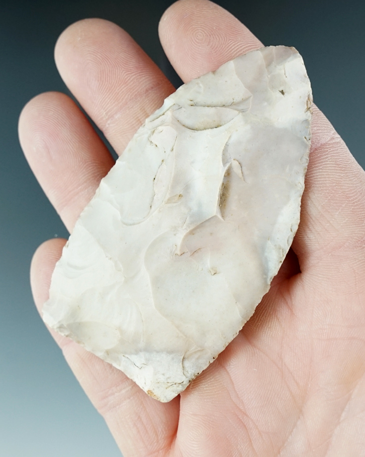 3" Red Ocher Blade found in Miller Co., Missouri, made from Burlington Chert. Motley COA.