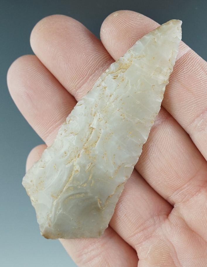 3 1/8" Peisker Diamond - beautifully flaked - Novaculite - Howard Co., Arkansas.