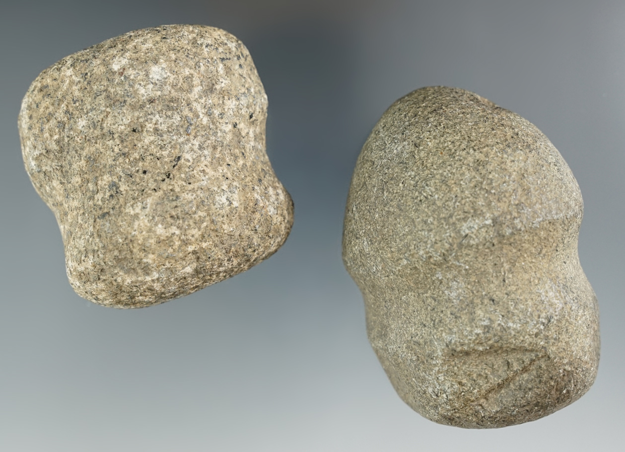 Pair of Grooved Bannerstones found in Ohio, largest is 2 3/4".