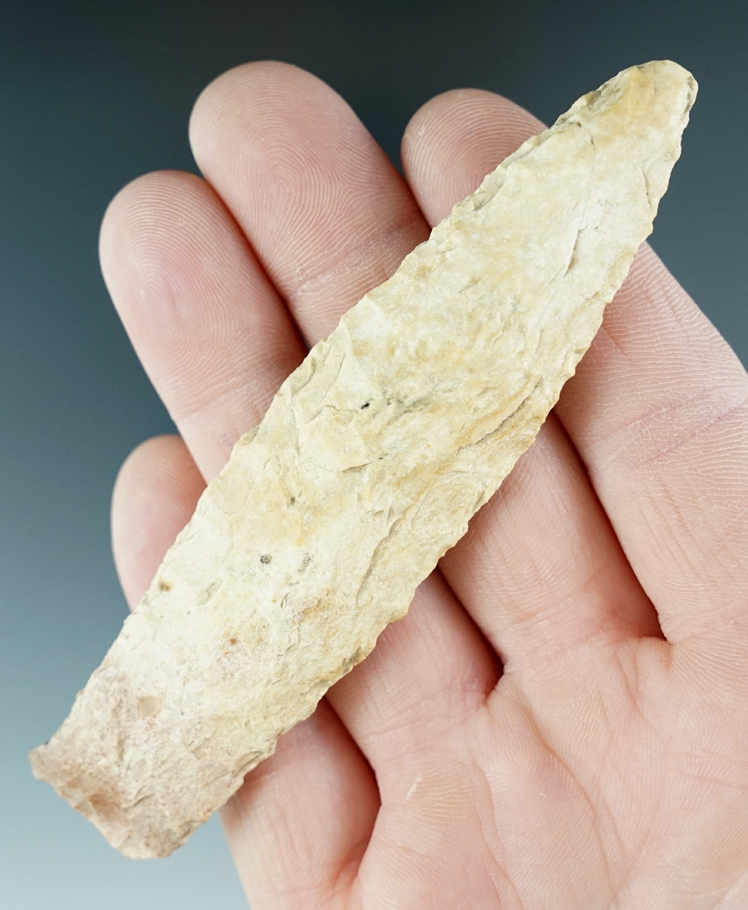 4 1/16" Sedalia made from Burlington Chert found in Miller Co., Missouri. Motley COA.