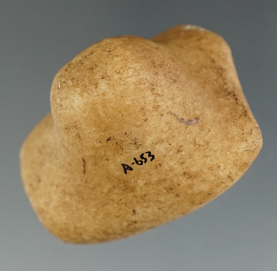 Unique 1 11/16" Highly polished quartz artifact of unknown use. Found in Ohio.