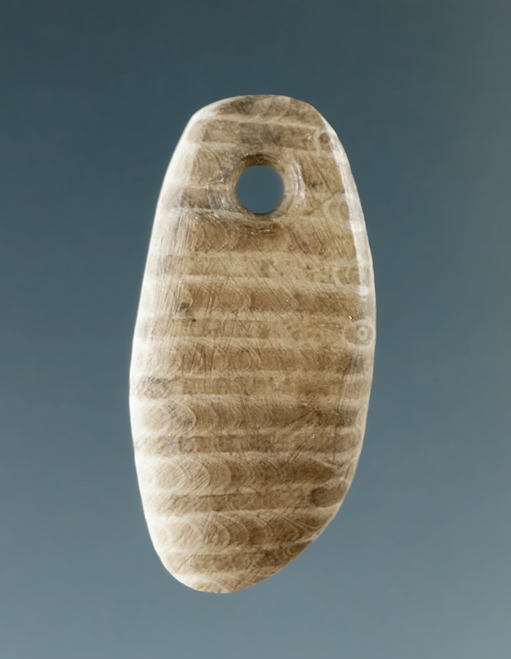 1" Hohokahm Shell Pendant found in Tuscon, Arizona.