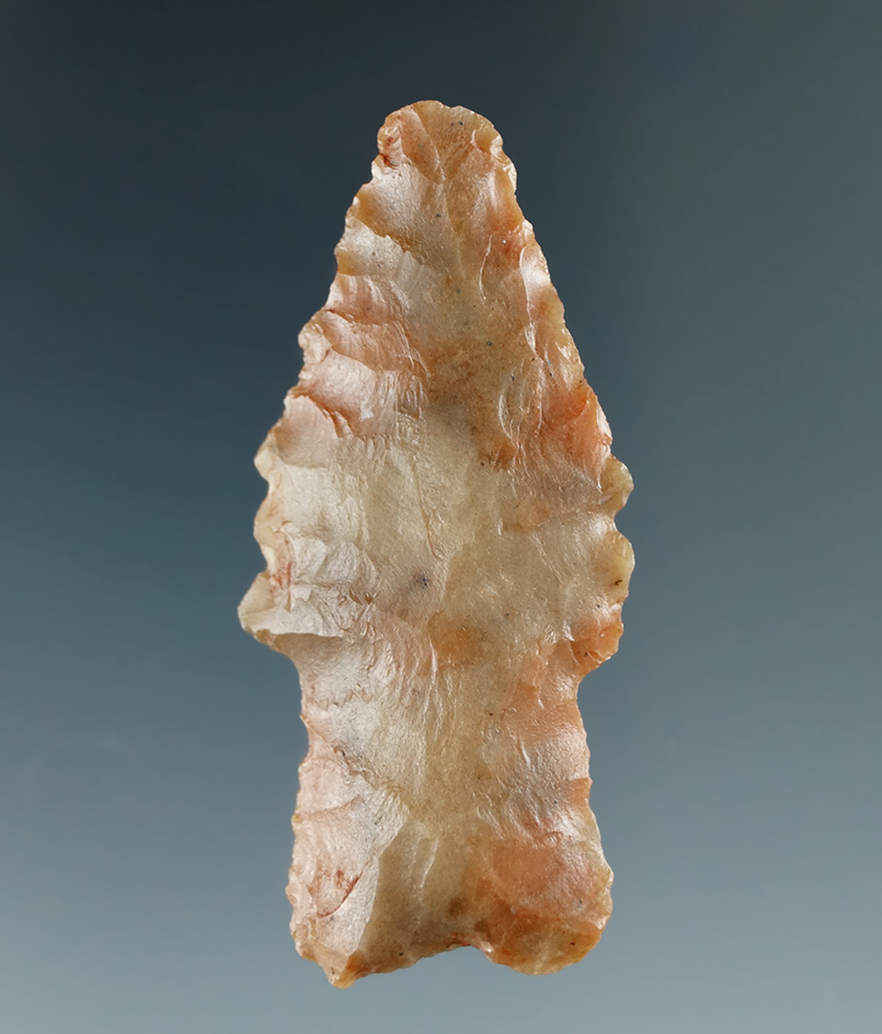 1 13/16" San Jose Dart made from Orange and Brown Agate found in Northern Arizona.