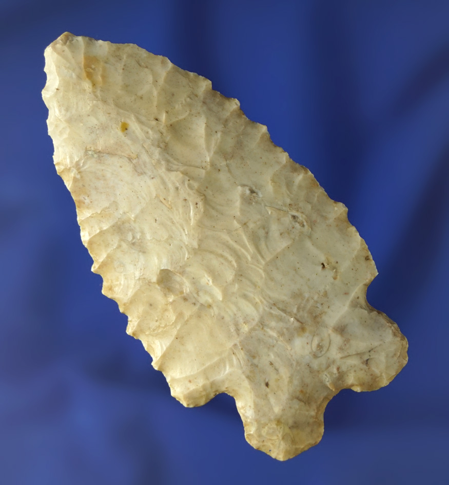 2 13/16" Cossatot River Bifurcate found in Knox or Wayne County Indiana.  Motley COA.