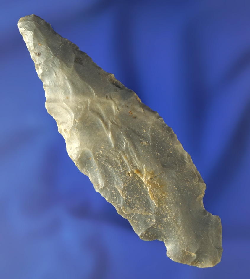 3 11/16" Turkeytail Adena made from high-quality hornstone found in Michigan. Ex. Phil Waigel