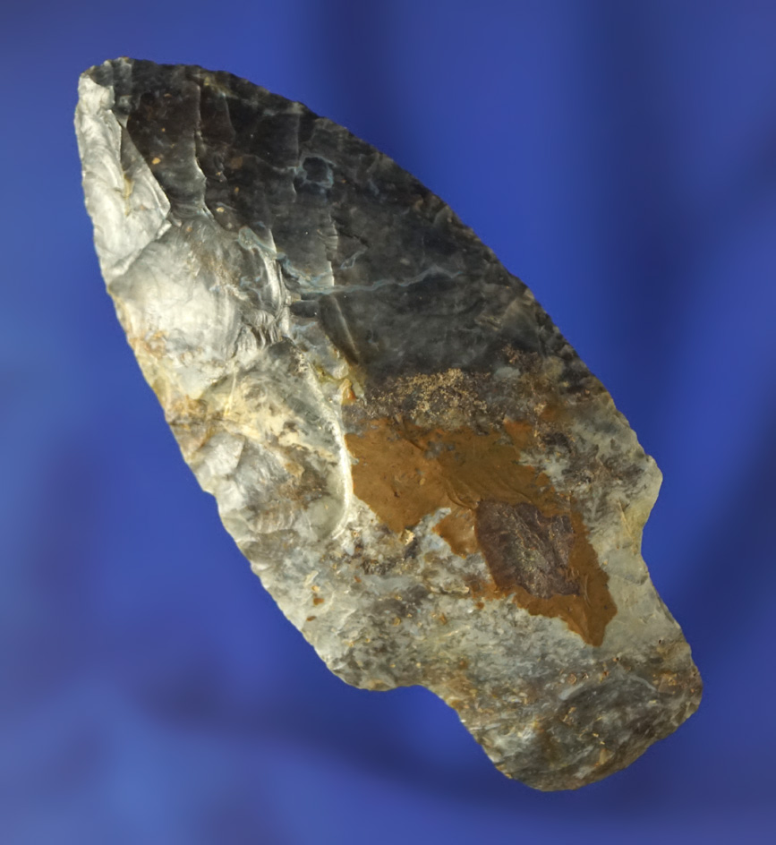 2 9/16" Coshocton Flint Adena found in Michigan. Ex. Phil Waigel collection.