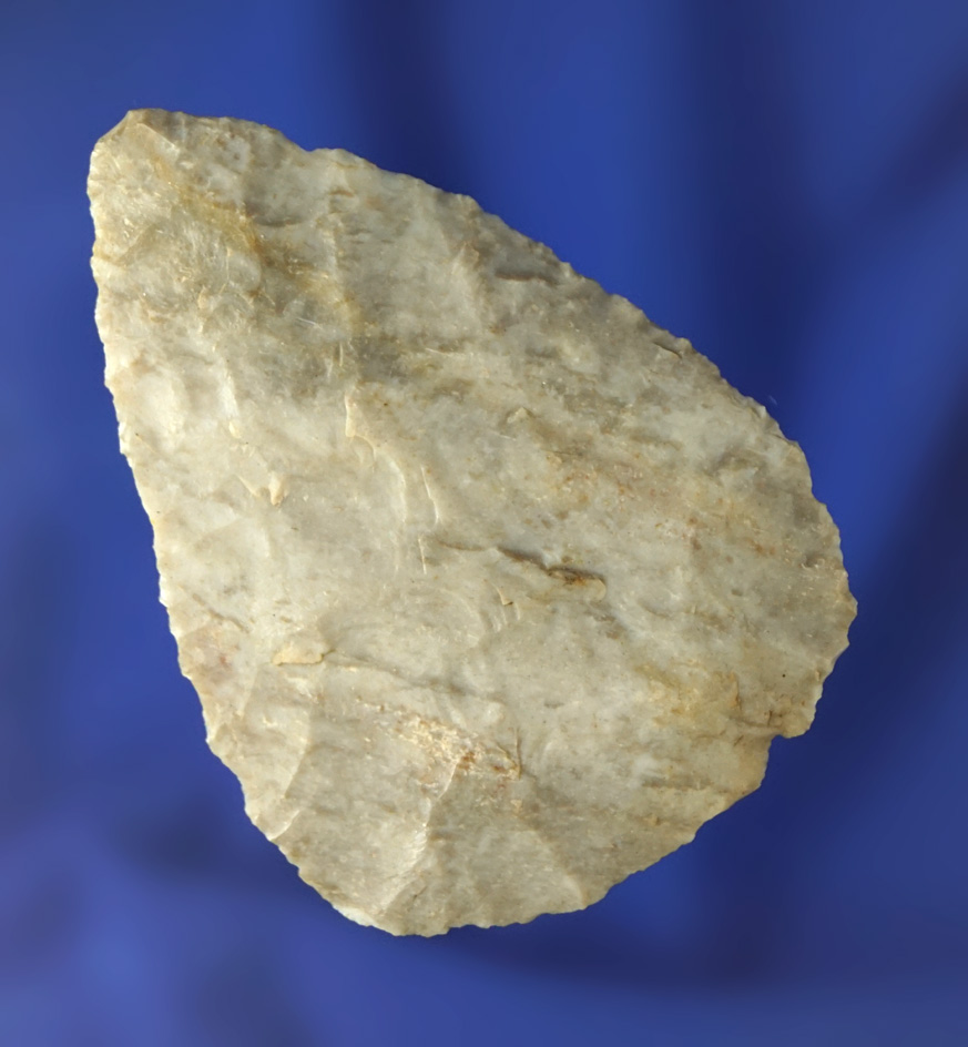 Excellent flaking on this 2 3/16" Flint Blade found in Michigan. Ex. Phil Waigel collection.