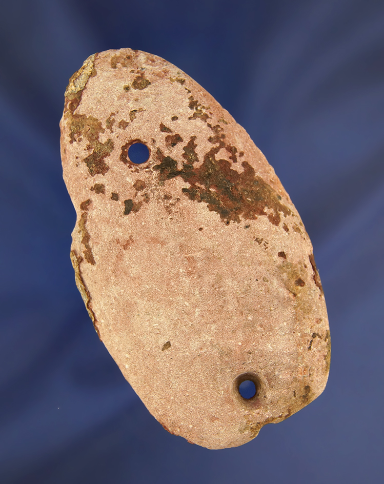 3 11/16" gorgetS gorget that was anciently salvaged found in Ohio.