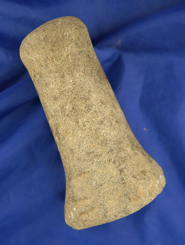 5 5/8" Knobbed Top Pestle with a nutting divot in base found in Ohio.