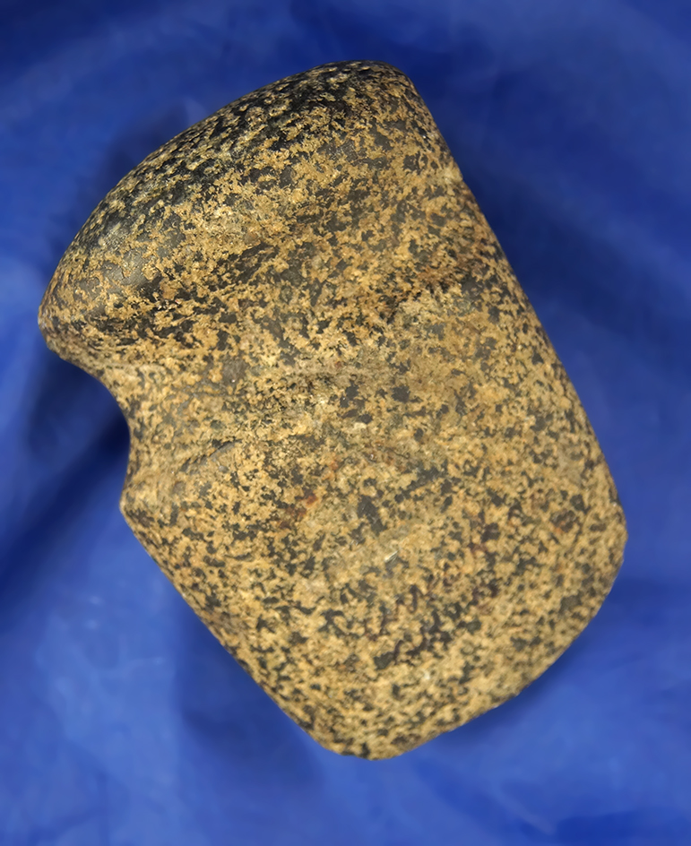 3 7/8" Long 3/4 Grooved Axe made from colorful Granite, found in Ohio.