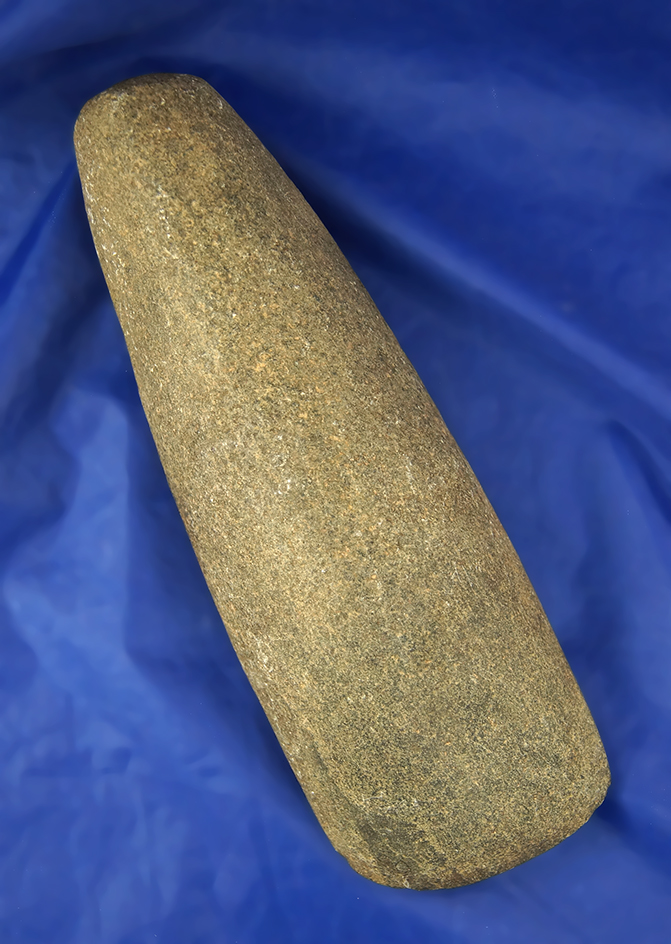 Fine 6 3/4" Adze made from Green and Black Granite and found in Ohio.