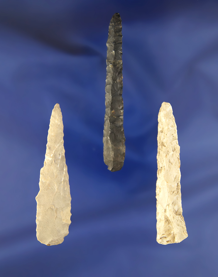 Set of 3 Ohio Flint Drills, largest is 2 3/4".