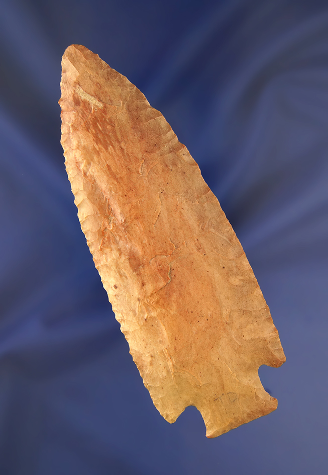 4 5/8" Benton Warito made from Buffalo River chert found in Tennessee. Davis COA.