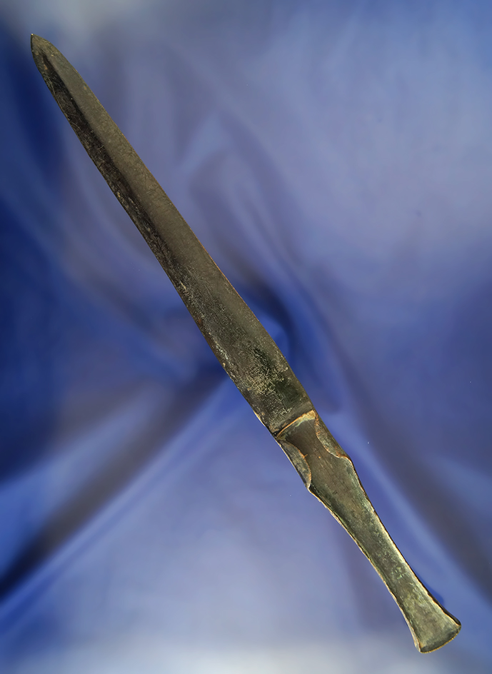 10 3/4" Old World Dagger that once had an inlaid handle in excellent condition.