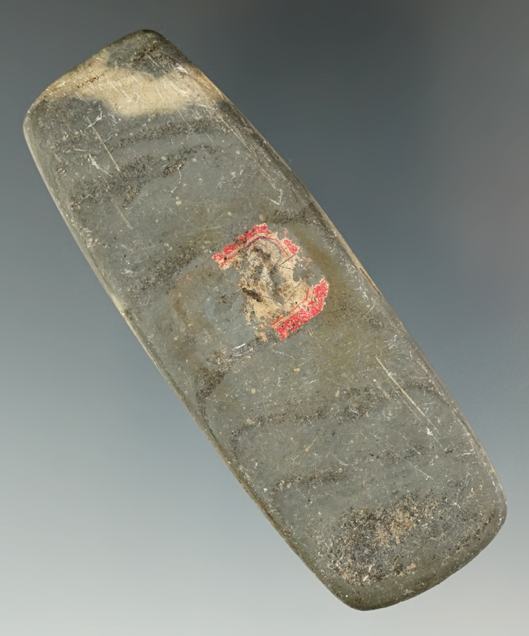 3 1/4" Well polished Undrilled Pendant with tally marks on one side. . Ex. William Waigle.