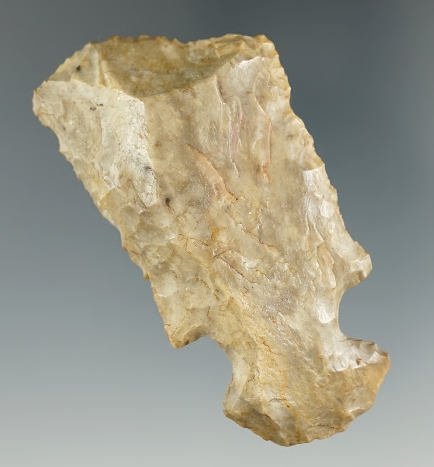 Classic style 2 5/8" Hafted Shaft Scraper found in Ohio.