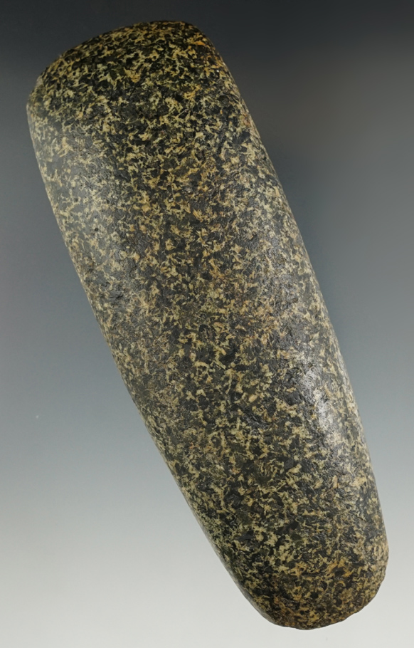 Exceptional! 6" Long beautifully polished and well-made Granite Celt found in Ohio.