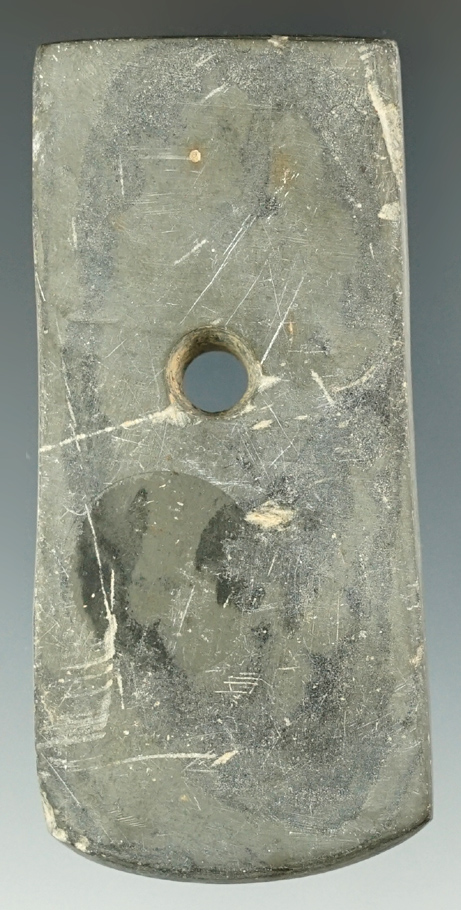 3" Adena Pendant made from Mottled Slate . Ex. William Waigle.