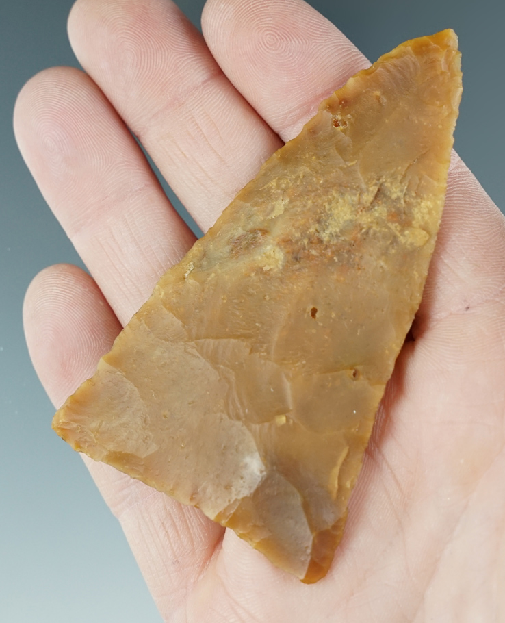 Nice! 3 5/16" Triangular Knife made from beautiful semi translucent material.  Florida.