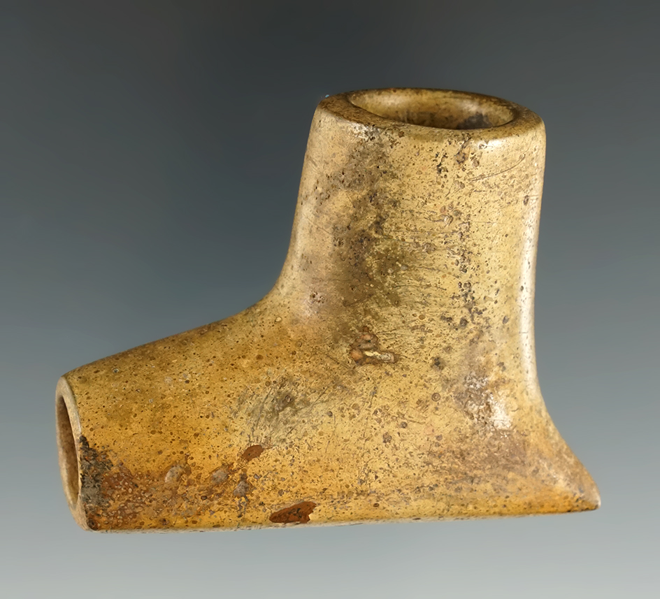 2 9/16" Long well styled Stone Pipe found in Scioto Co., Ohio in excellent condition.