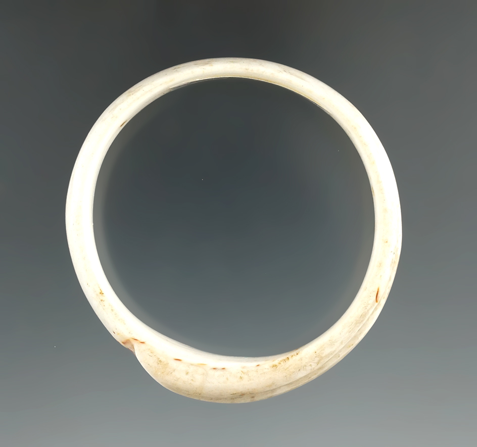 2 5/8" Diameter well polished Hohokam Shell Bracelet found in Arizona.