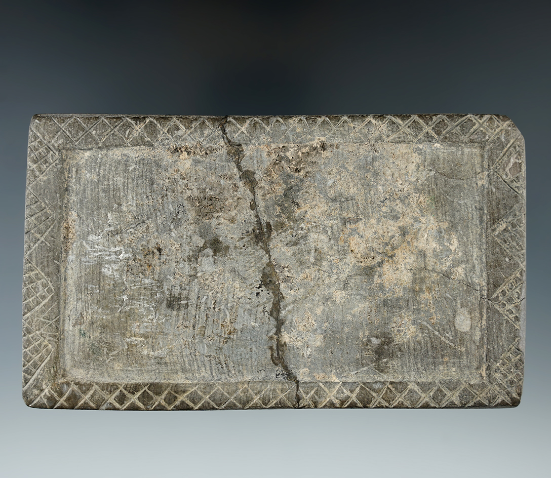 5" x 2 7/8" Hohokam Tablet found by Ed Murdock in Salt River Valley in Maricopa Co., Arizona.