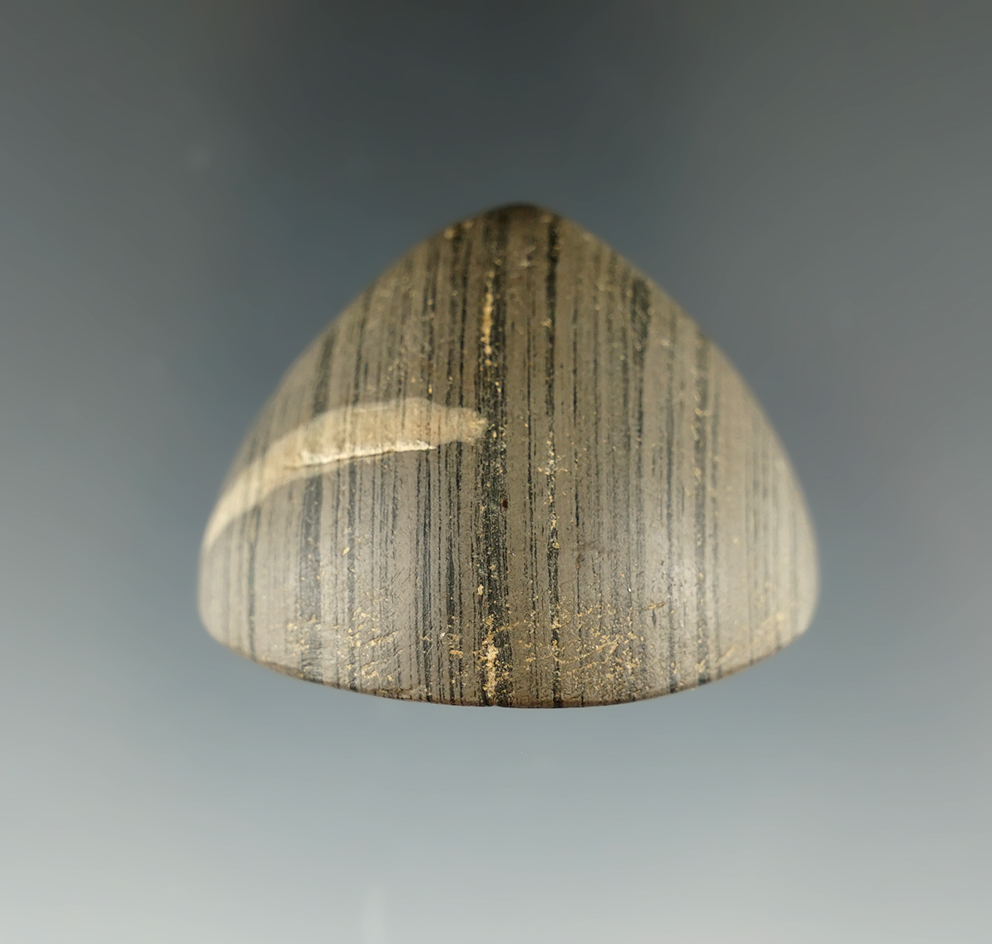 1 5/8" Diameter Banded Slate Cone - Ohio. Ex. Dudley Bravard, Ron Helman, Kenny Simper.