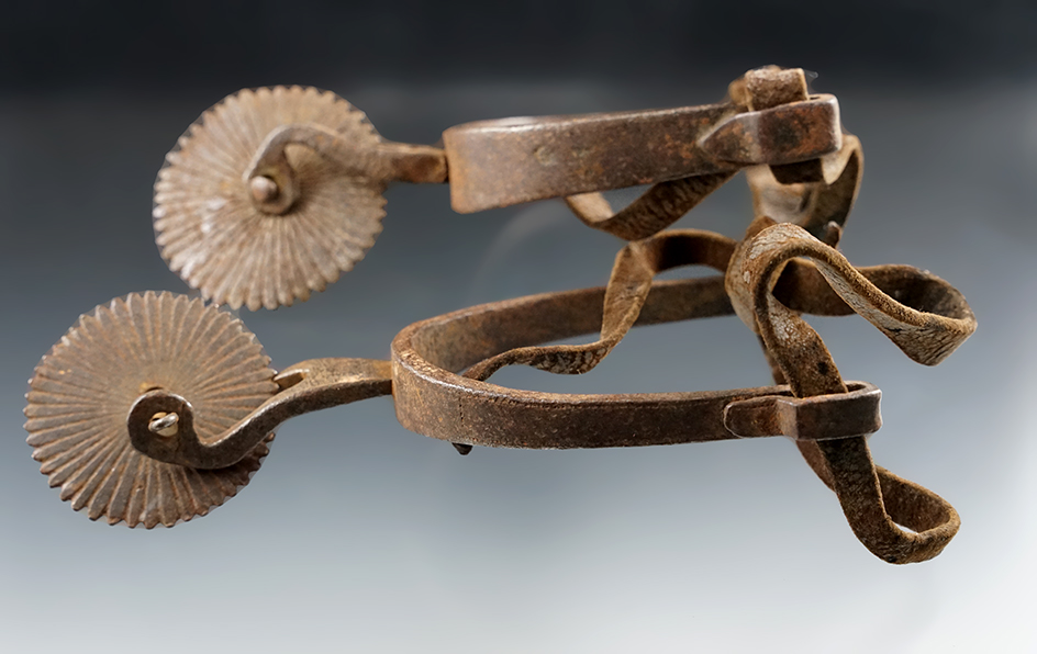 Pair of Spanish Spurs found in New Mexico at an old Spanish colony site. Circa 1700-1800.