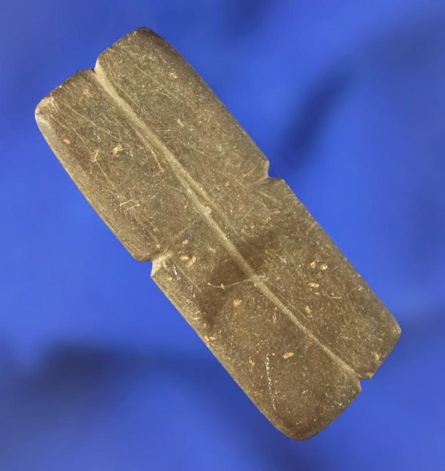 Unique! 1 11/16" notched and scribed stone pendant found near the Bead Patch, by the Dalles, OR.