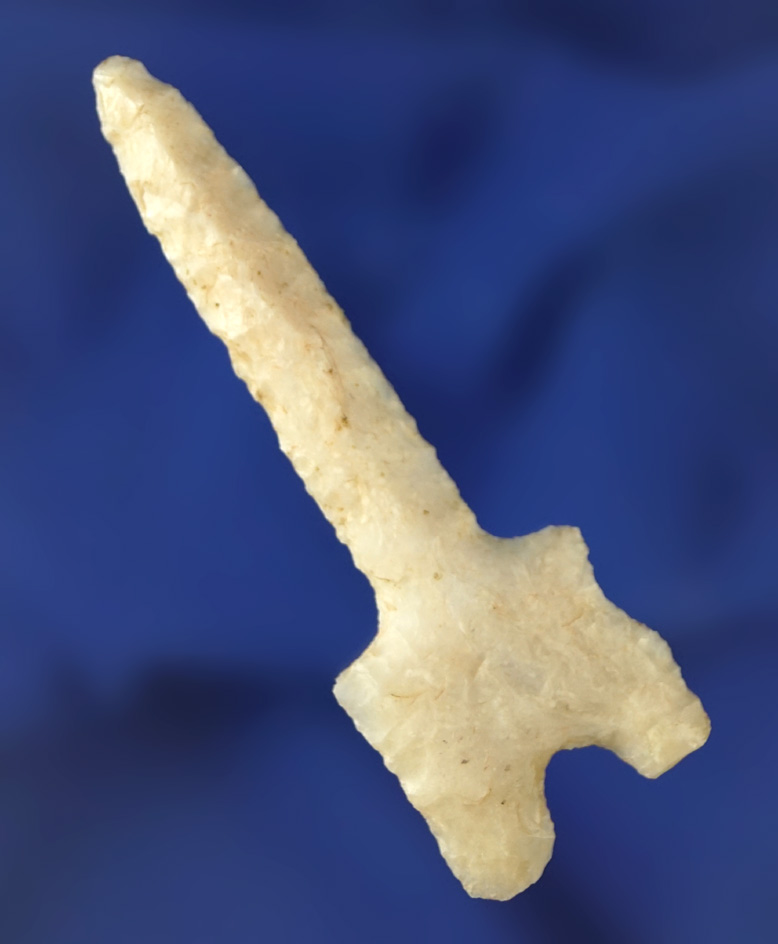 Excellent style on this 2 3/8" Pinto Basin Drill found by R. D. Mudge in Nevada. Bennett COA.