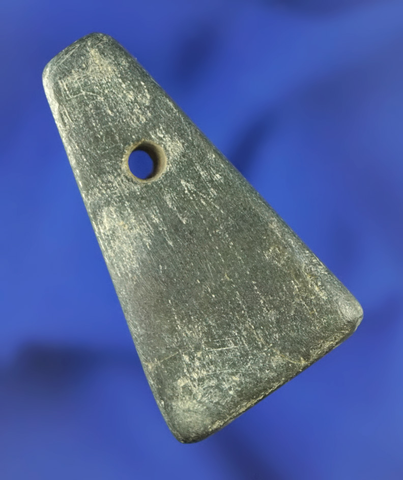 Rare find! Highly collectible 1 7/8" trapezoidal style miniature stone pendant - drilled - Columbia