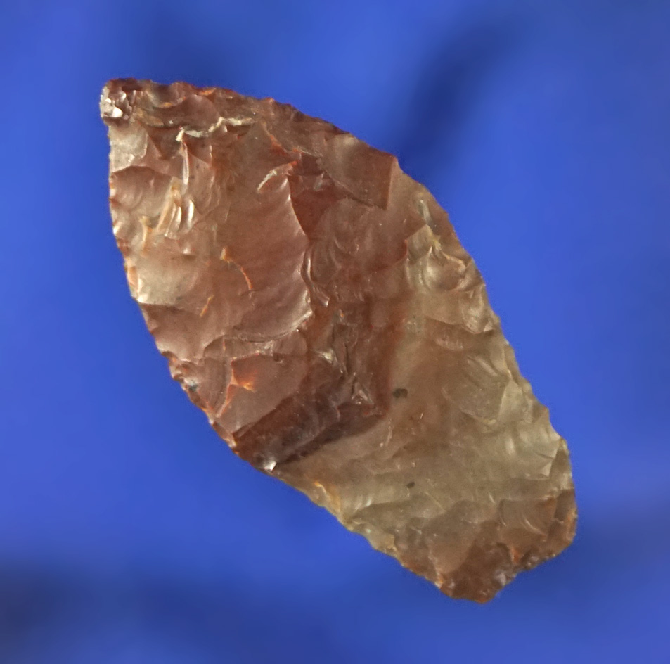 Classic style 1 1/4" Paleo Spedis found near the Columbia River, Washington. This is very nicely fla