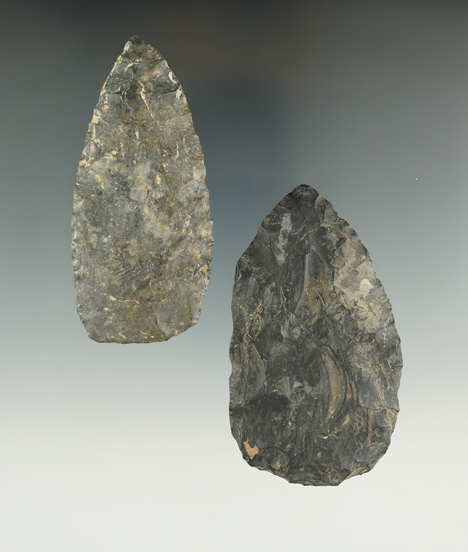 Pair of Coshocton Flint Blades found in Lenawee Co., Michigan, near Horseshoe Lake.